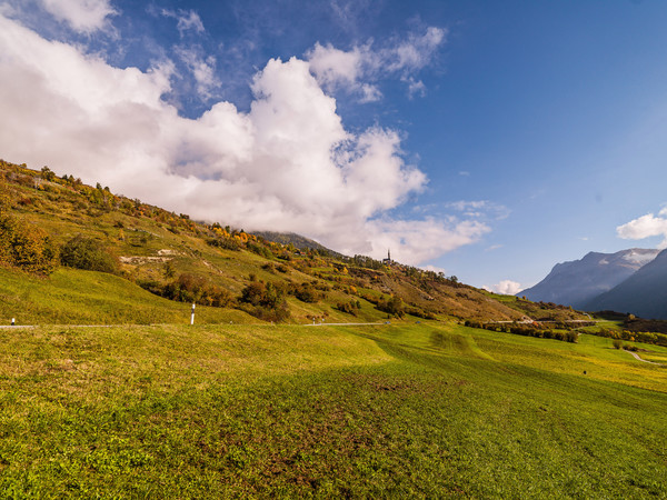 Herbststimmung bei Scuol im Unterengadin