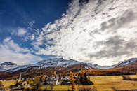 Foto: Via Engiadina, Sils i.E., Sils Baselgia, Oberengadin, Graubünden, Schweiz