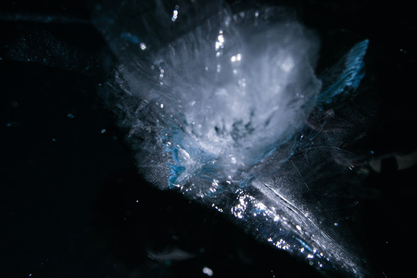 Eisbilder im Eis des Silvaplaner Sees
