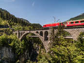 Solisviadukt; Solis, Graubünden, Schweiz