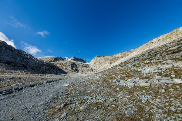 Fuorcla Surlej über dem Val Roseg bei Pontresina im Oberengadin
