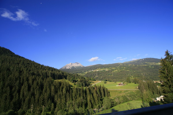 Blick von Tiefencastel in Richtung Savognin, Graubünden