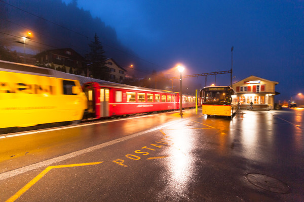 Bahnhof Tiefencastel in Graubünden