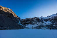 Foto: Abendstimmung, Lej da Vadret, Val Roseg, Pontresina, Oberengadin, Graubünden, Schweiz