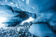 Eishöhle, Val Roseg, Pontresina, Oberengadin, Graubünden, Schweiz