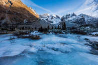 Foto: Eis, Val Roseg, Pontresina, Oberengadin, Graubünden, Schweiz