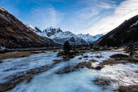 Eis, Val Roseg, Pontresina, Oberengadin, Graubünden, Schweiz