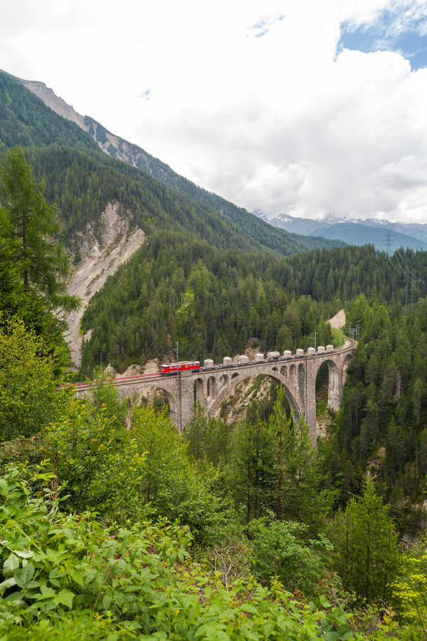 Güterzug auf dem Wiesener Viadukt